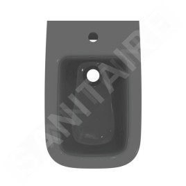 Ideal Standard i.Life B - Bidet à poser, trou pour robinetterie, gris brillant T461758