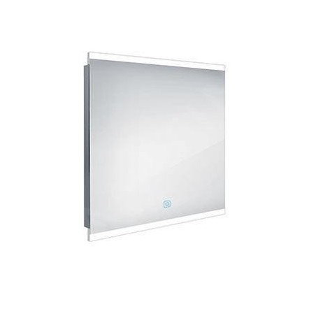 Nimco Miroirs - Miroir avec cadre éclairage LED, 800x700 mm, aluminium ZP 12003V