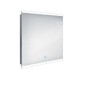Nimco Miroirs - Miroir avec cadre éclairage LED, 800x700 mm, aluminium ZP 12003V