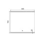 Nimco Miroirs - Miroir avec cadre éclairage LED, 800x700 mm, aluminium ZP 12003V