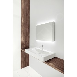 Nimco Miroirs - Miroir avec cadre éclairage LED, 800x700 mm, aluminium ZP 12003V