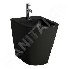 Laufen Meda - Bidet à poser, trou pour robinet, noir mat H8321117163021