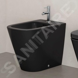 Laufen Meda - Bidet à poser, trou pour robinet, noir mat H8321117163021