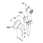 Kludi Bozz - Mitigeur bidet encastré, avec douche, avec corps d’encastrement, or brossé 38998N076 Kludi Bozz - Mitigeur bidet encastré, avec douche, avec corps d’encastrement, or brossé 38998N076