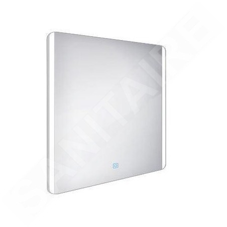 Nimco Miroirs - Miroir avec cadre éclairage LED, 800x700 mm, aluminium ZP 17003V