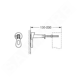 Grohe Rapid SL - Raccord mural pour montage en applique 3855800M