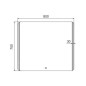 Nimco Miroirs - Miroir avec cadre éclairage LED, 800x700 mm, aluminium ZP 17003V