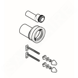 Geberit Accessoires - Kit de raccordement pour WC, excentrique avec matériel de fixation 405.116.00.1