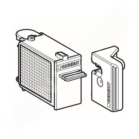 Geberit Accessoires - Tiroir avec filtre pour unité d’aspiration des odeurs DuoFresh 243.970.00.1
