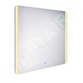 Nimco Miroirs - Miroir avec cadre éclairage LED, 800x700 mm, aluminium ZP 17003V