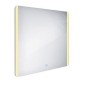 Nimco Miroirs - Miroir avec cadre éclairage LED, 800x700 mm, aluminium ZP 17003V
