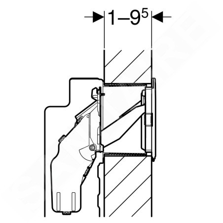 Geberit Kombifix - Kit avec orifices pour tablettes WC tablet Duofresh, pour réservoir à encastrer Sigma 12 cm 115.610.00.1