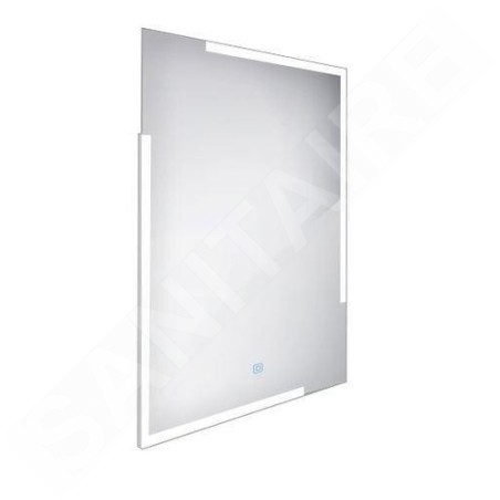 Nimco Miroirs - Miroir avec cadre éclairage LED, 600x800 mm, aluminium ZP 14002V