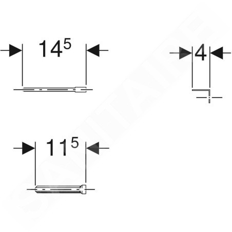 Geberit Accessoires - Kit de rallonge, pour des réservoirs encastrés Delta et Twinline 240.058.00.1