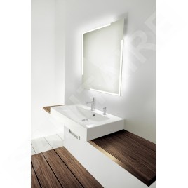Nimco Miroirs - Miroir avec cadre éclairage LED, 600x800 mm, aluminium ZP 14002V