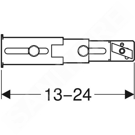 Geberit Duofix - Set pour ancrer les pieds au mur du fond 111.064.00.1