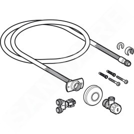 Geberit AquaClean - Kit de raccordement d'eau encastré 12 cm pour sièges de toilettes Tuma 147.035.00.1