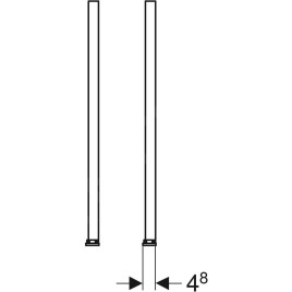 Geberit Duofix - Kit de rallonges de pied pour hauteur de chape 20–40 cm 111.848.00.1