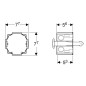 Geberit Accessoires - Kit de chantier avec boîte d'encastrement pour module d’aspiration des mauvaises odeurs DuoFresh
