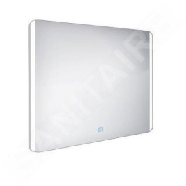 Nimco Miroirs - Miroir dans un cadre avec éclairage LED, 900x700 mm, aluminium ZP 17004V