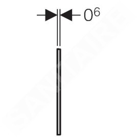 Geberit Sigma60 - Cadre de recouvrement pour Sigma60, chrome brossé 115.641.GH.1