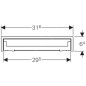 Geberit Accessoires - Kit de finition pour évacuation murale, à carreler, en plusieurs éléments 154.339.00.1