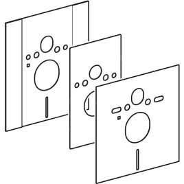 Geberit Accessoires - Plaque de fermeture avec set d'isolation phonique, pour bâti-support Duofix pour WC suspendu 115.396.00.1