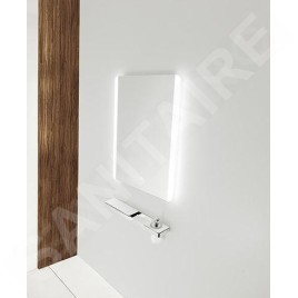 Nimco Miroirs - Miroir dans un cadre avec éclairage LED, 900x700 mm, aluminium ZP 17004V