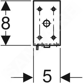 Geberit Duofix - Matériel de fixation pour distance entre montants 50–57,5 cm 111.869.00.1