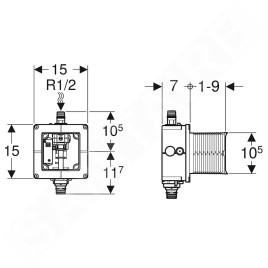 Geberit Accessoires - Kit d'installation pour commande universelle d'urinoir 116.001.00.1