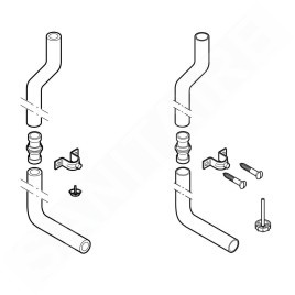 Geberit Accessoires - Kit de coude de chasse 90°, excentrique 118.100.11.1