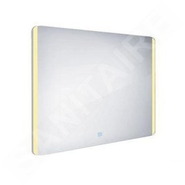 Nimco Miroirs - Miroir dans un cadre avec éclairage LED, 900x700 mm, aluminium ZP 17004V