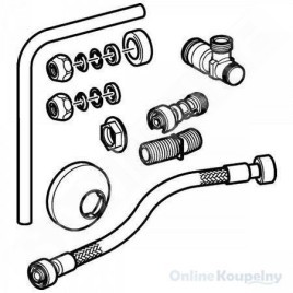 Geberit Monolith - Kit de raccordement d'eau latéral 3/8 " 131.071.21.1