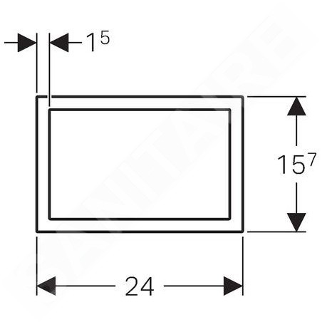 Geberit Sigma60 - Cadre de recouvrement pour Sigma60, chrome poli 115.641.21.1