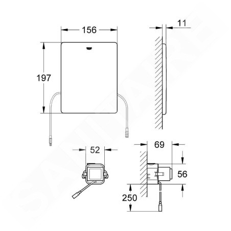 Grohe Pièces de rechange - Électronique radio, acier inoxydable 38759SD0