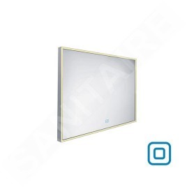 Nimco Miroirs - Miroir dans un cadre avec éclairage LED, 900x700 mm, aluminium ZP 13019V