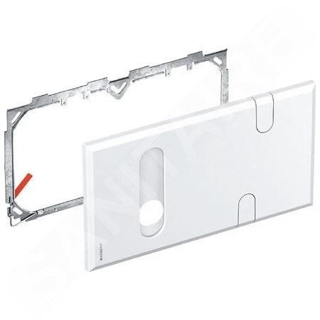 Geberit Accessoires - Plaque de recouvrement pour mitigeurs de lavabo avec boîte de fonction et arrêt d'odeur encastré