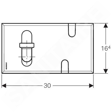 Geberit Accessoires - Plaque de recouvrement pour mitigeurs de lavabo avec boîte de fonction et arrêt d'odeur encastré