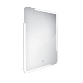 Nimco Miroirs - Miroir avec cadre éclairage LED, 600x800 mm, aluminium ZP 15002V