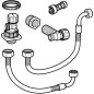 Geberit Accessoires - Kit de raccordement d'eau par arrière au centre, pour élément sanitaire Monolith pour WC, 114 cm