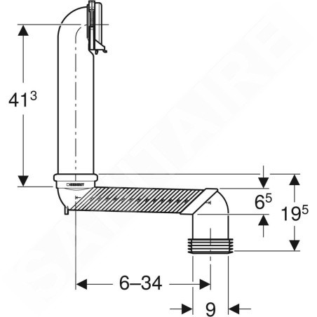 Geberit Accessoires - Kit de coude Monolith pour WC suspendu 131.088.29.1