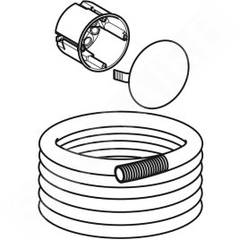Geberit Accessoires - Kit d'installation pour commande de WC à déclenchement mécanique du rinçage, avec bouton-poussoir