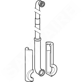 Geberit Accessoires - Kit de coude de chasse 90°, extensible, avec coquilles d'évidement et bouchon de protection 119.611.16.1