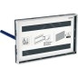 Geberit Accessoires - Plaque de fermeture Omega à fleur de paroi, avec cadre visible 115.088.00.1