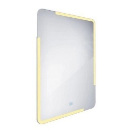 Nimco Miroirs - Miroir avec cadre éclairage LED, 600x800 mm, aluminium ZP 15002V