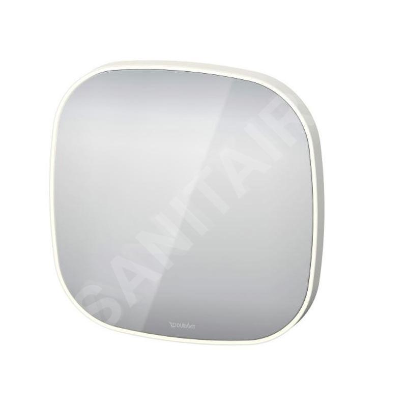 Duravit Zencha - Miroir avec éclairage LED, 500x500x50 mm, blanc mat ZE7055000000000