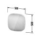 Duravit Zencha - Miroir avec éclairage LED, 500x500x50 mm, blanc mat ZE7065000000000