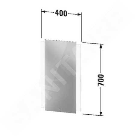 Duravit Ketho.2 - Miroir avec éclairage LED, 700x400x33 mm K27070000000000