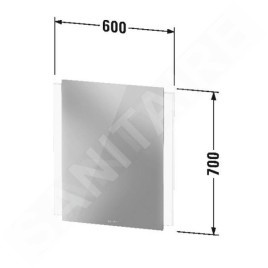 Duravit Ketho.2 - Miroir avec éclairage LED, 700x600x33 mm K27071000000000
