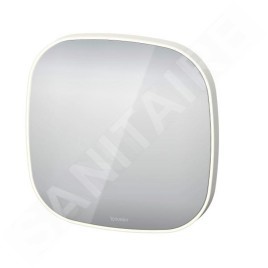 Duravit Zencha - Miroir avec éclairage LED, 700x700x50 mm, blanc mat ZE7066000000000